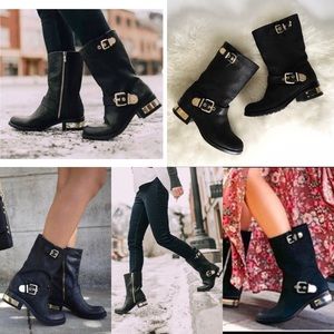 Vince Camuto Winchell Moto Boots booties black